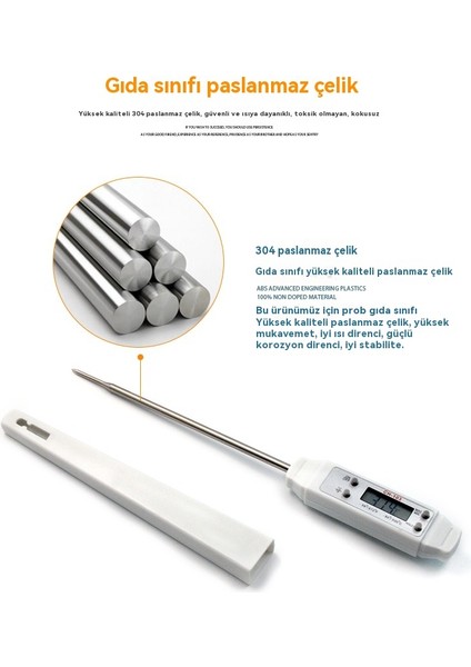 Ev Mutfak Ölçer Barbekü Pişirme Sıcaklık Probu Gıda Termometre (Yurt Dışından) fırsatları