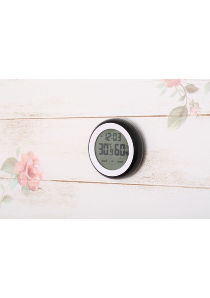 Ev Yuvarlak Dokunmatik Ekran Saat Sıcaklık Nem Ölçer Ile (Yurt Dışından) fırsatları