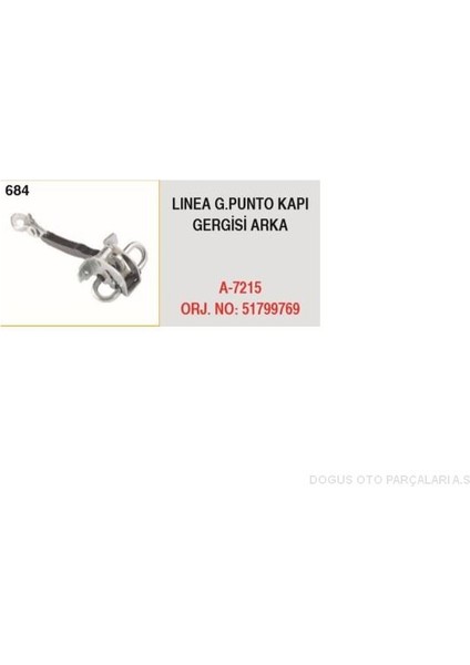 A-7215 - Kapı Gergısı Arka Lınea Grande Punto