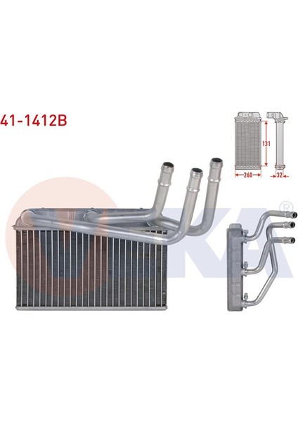VEKA-41-1412B - Kalorıfer Radyatoru Brazıng Bmw X5 (E70) 3.0 D - 3.0 Sd - 3.5 Xd - 4.0 D 2007-2012/ X5 (F15) 2.5 D x