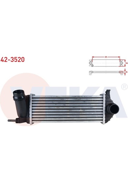 VEKA-42-3520 - Turbo Radyatoru (Intercooler) (Segmanlı) Renault Kangoo Express (Fc0/1_) 1.5 Dcı 2008-