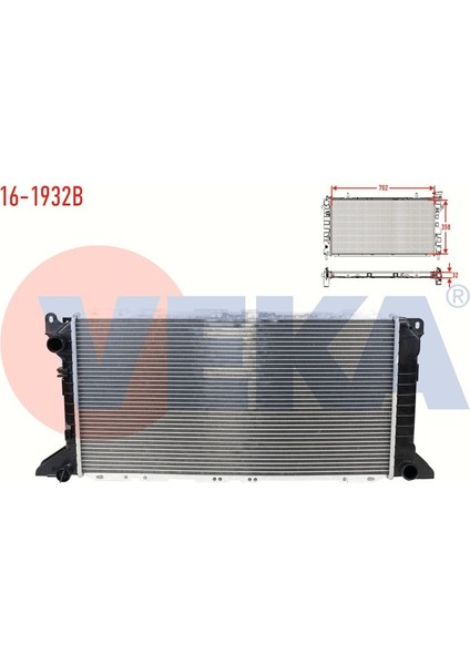 VEKA-16-1932B - Su Radyatoru Brazıng Ford Transıt (T15) 2.5 Td M-T Ac- (Uzun Tıp) 1994-2000