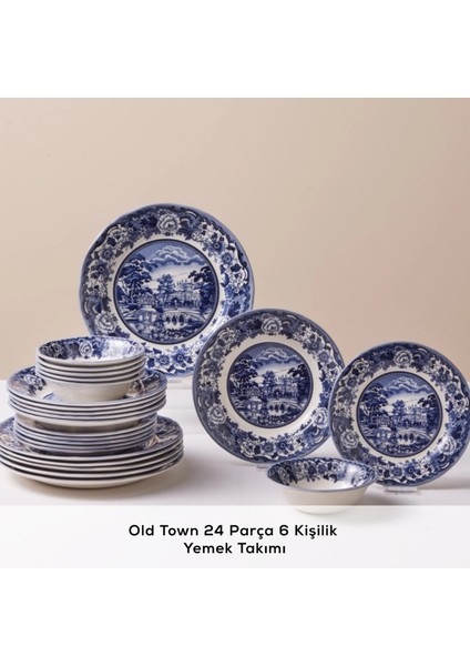 Forever Bone Old Town 24 Parça 6 Kişilik Yemek Takımı