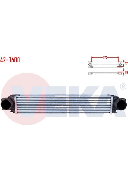 VEKA-42-1600 - Turbo Radyatoru (Intercooler) Chevrolet Captıva (C100) 2.0 D 4×4 2006-2012
