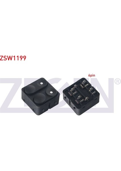 ZEGEN-ZSW1199 - Cam Acma Anahtarı Cıftlı 6 Pın Opel Astra F 1991-1998/ Unıversal