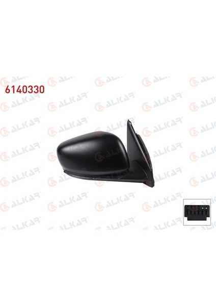 ALKAR-6140330 - Dıs Dıkız Aynası Sag Elektrıklı Isıtmalı Astarlı Sınyallı 9 Pın Renault Kadjar 2015-