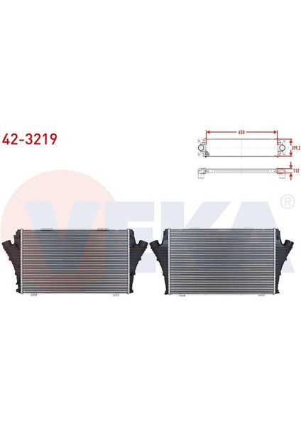 VEKA-42-3219 - Turbo Radyatoru (Intercooler) Opel Vectra C 1.9 Cdtı A-T 2002-2008