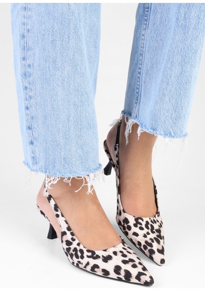 Kadın Avey Leopar Desenli Saten Stiletto fiyatları