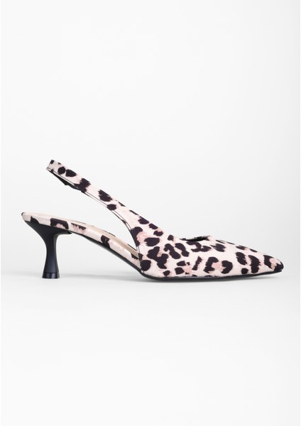 Kadın Avey Leopar Desenli Saten Stiletto fırsatları
