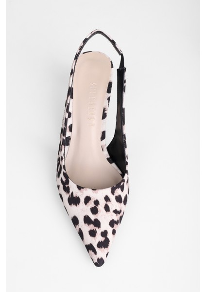 Kadın Avey Leopar Desenli Saten Stiletto indirimleri