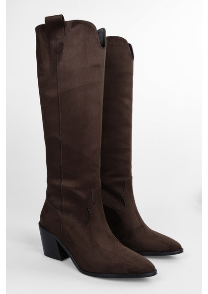 Kadın Rebel Acı Kahve Süet Kovboy Çizme fiyatları