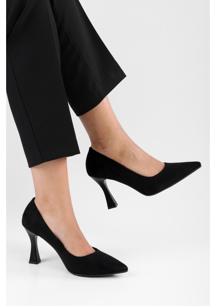 Kadın Tean Siyah Süet Topuklu Stiletto