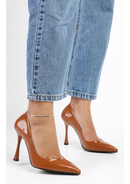 Kadın Mags Taba Rugan Stiletto