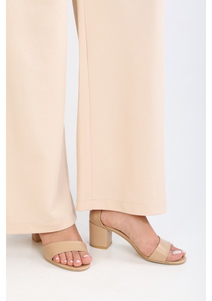 Kadın Aria Ten Cilt Tek Bantlı Kalın Topuklu Ayakkabı fiyatları