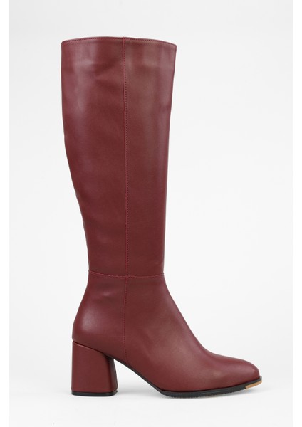 Kadın Kiella Bordo Cilt Topuklu Çizme fiyatları