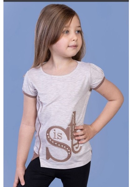 Kız Çocuk T-Shirt Star Garnili Nakışlı fiyatları