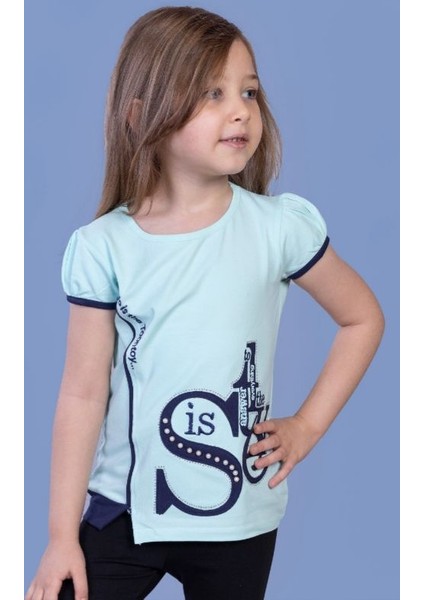 Kız Çocuk T-Shirt Star Garnili Nakışlı indirimleri