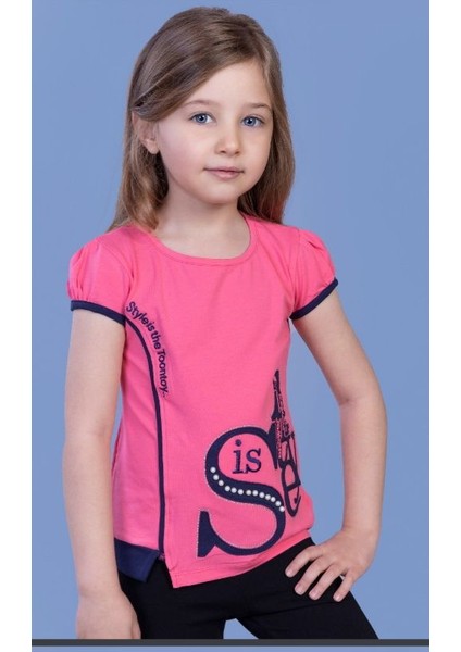 Kız Çocuk T-Shirt Star Garnili Nakışlı fırsatları