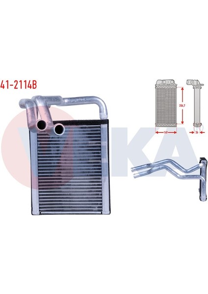 VEKA-41-2114B - Kalorıfer Radyatoru Brazıng Hyundaı I30 (Fd) 1.6 Crdı 2007-2011