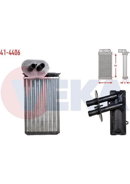 VEKA-41-4406 - Kalorıfer Radyatoru Mekanık Volkswagen Transporter Iv (70XB,70XC,7DB,7DW) 2.4 D 1990-2003