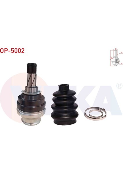 VEKA-OP-5002 - Aks Kafası Sol-Sag On Ic Opel Vectra A 1.4 22×22×35 Uzunluk 130,6 mm 1988-1995