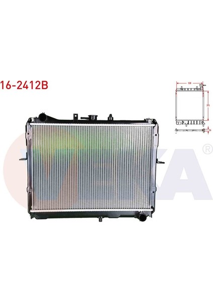 VEKA-16-2412B - Su Radyatoru Brazıng Kıa Besta 2.2 D M-T 1993-2003