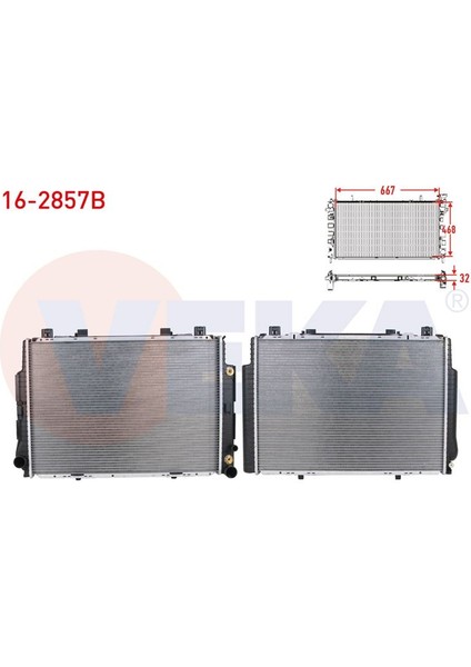VEKA-16-2857B - Su Radyatoru Brazıng Mercedes S Serısı (W140) S 500 - S 600 A-T 1991-1998