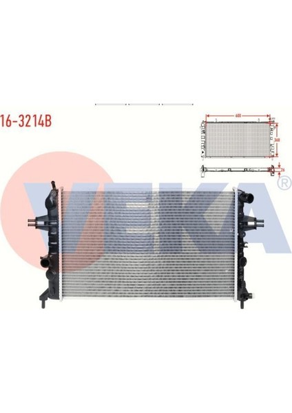 VEKA-16-3214 - Su Radyatoru Brazıng Opel Astra G (F69) 1.4 16V M-T Ac+-- 1998-2005
