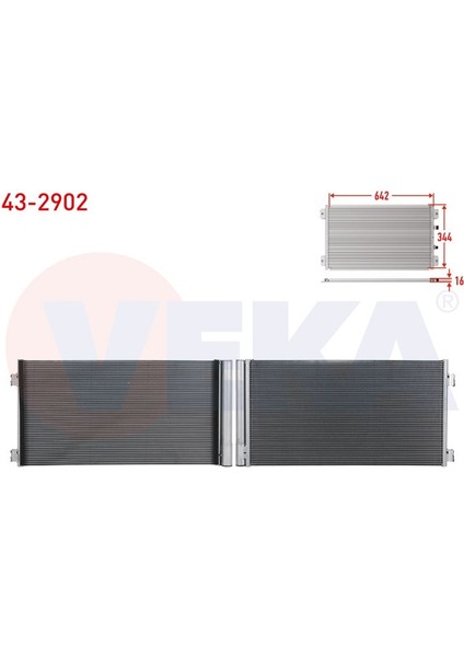 VEKA-43-2902 - Klıma Radyatoru Mını Cooper (R56) 1.6i - 1.6 D 2010- / Cooper One 1.4i - 1.6i 2010-