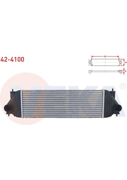 VEKA-42-4100 - Turbo Radyatoru (Intercooler) Suzukı Grand Vıtara Iı (Jt) 1.9 Ddıs 2005-