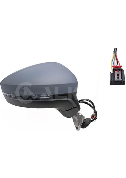 ALKAR-9040147 - Dıs Dıkız Aynası Sag Elektrıklı Isıtmalı Astarlı Sınyallı 6 Pın Volkswagen Tıguan 2016-