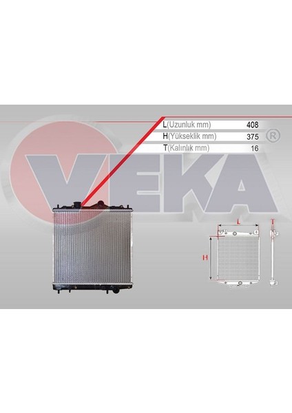 VEKA-16-3400B - Su Radyatoru Brazıng Proton 1.5 M-T Ac 1994-2000