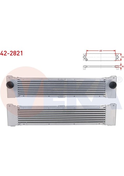 VEKA-42-2821 - Turbo Radyatoru (Intercooler) Mercedes Vıano 2.0 Cdı M-T 2003-2014/ Vıto 109 Cdı - 111 Cdı M-T 2003-2014