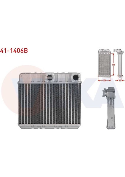VEKA-41-1406B - Kalorıfer Radyatoru Brazıng Bmw Klımalı 3 Serısı (E46) 316İ - 318İ - 320D - 320İ - 328İ - 330İ 1998-2005 / X3 (E83) 2.0d - 2.0i 2004-2010