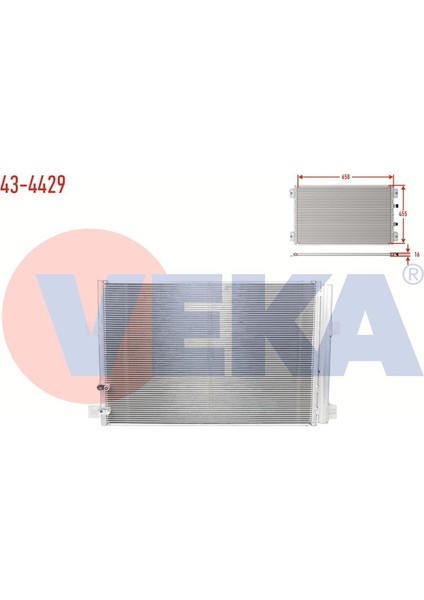 VEKA-43-4429 - Klıma Radyatoru Volkswagen Amarok 2.0 Tdı 2010-