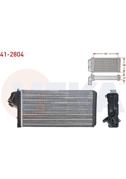 VEKA-41-2804 - Kalorıfer Radyatoru Mekanık Mercedes Vıto (638) 108 Cdı - 110 Cdı - 112 Cdı 1997-2003