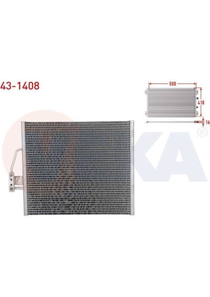 VEKA-43-1408 - Klıma Radyatoru Bmw 5 Serısı (E39) 520 I 1995-2003