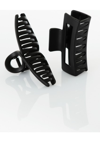 2'li Set Kaymaz Mat Görünümlü Mandal Saç Tokası