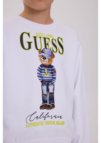 Bg Store Erkek Çocuk Beyaz Sweatshirt