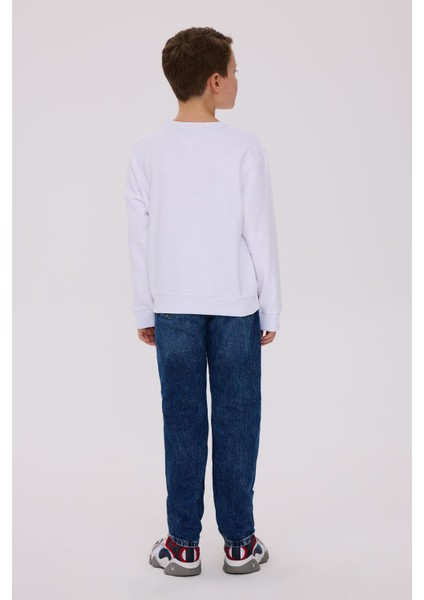 Bg Store Erkek Çocuk Beyaz Sweatshirt
