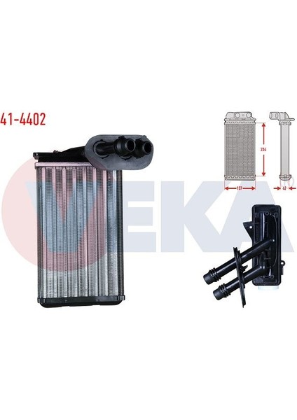 VEKA-41-4402 - Kalorıfer Radyatoru Mekanık Volkswagen Golf Iv (1j1) 1.6i 1997-2005