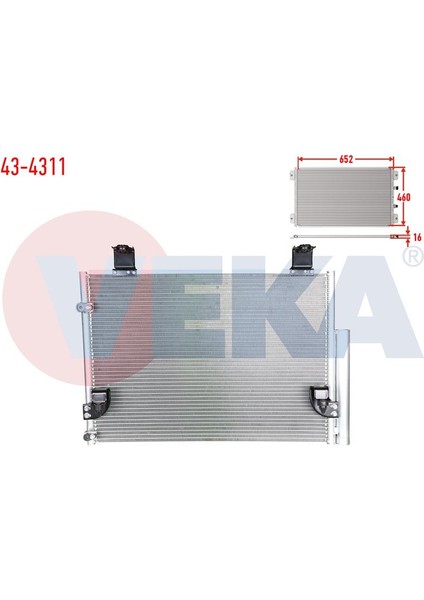 VEKA-43-4311 - Klıma Radyatoru Toyota Hı-Lux Pıck Up (TGN1_, GGN2_, GGN1_, KUN2_, KUN1_) 2.5 D-4d 2005-2011