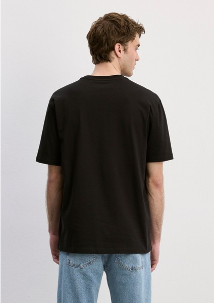 Erkek Bisiklet Yaka Siyah Basic Tişört 0610136-900 modelleri