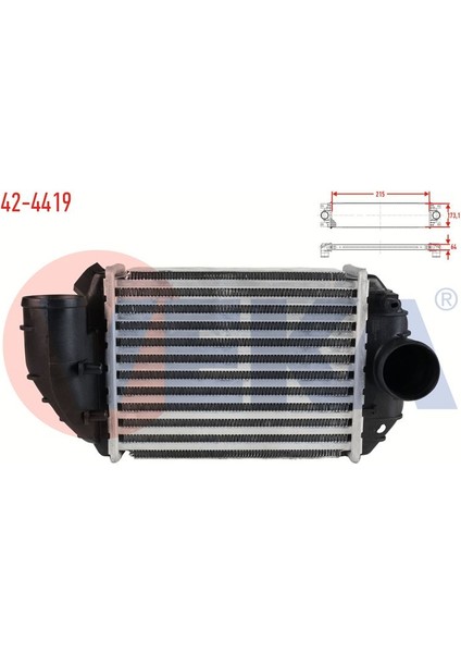 VEKA-42-4419 - Turbo Radyatoru (Intercooler) Volkswagen Passat (3b2) 2.5 Tdı 1996-2000