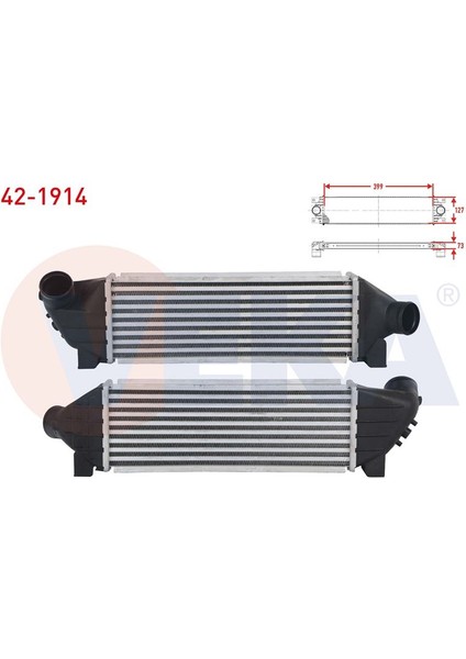 VEKA-42-1914 - Turbo Radyatoru (Intercooler) Ford Transıt (V184) 2.0 Dı - 2.0 Tdcı M-T 2000-2006