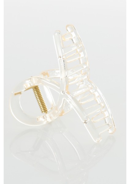 2'li Set Şeffaf Desenli Parlak Kaymaz Mandal Saç Tokası