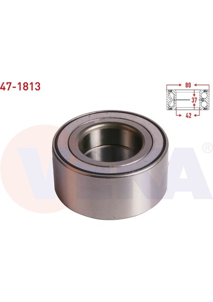 VEKA-47-1813 - On Tekerlek Rulmanı Sol-Sag 42×80×37 Fıat Marea 2.0i 1996-2007 / Alfa Romeo 155 2.0 16V 1992-1997
