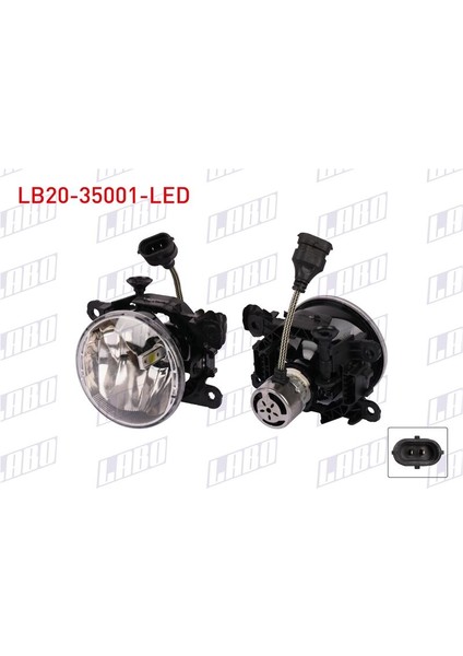 LABO-LB20-35001-LED - Sıs Farı Sol-Sag LED Xenon Ampullu Renault Clıo Iv / Symbol / Fluence