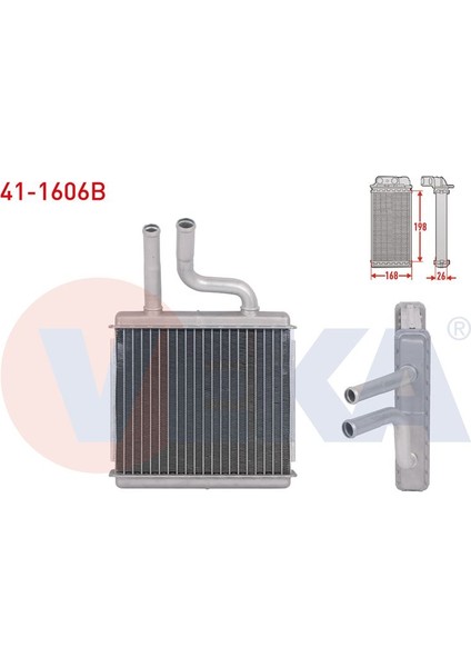 VEKA-41-1606B - Kalorıfer Radyatoru Brazıng Chevrolet Rezzo 1.6i 2000-2008