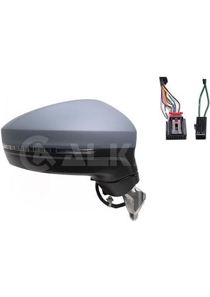 ALKAR-9044147 - Dıs Dıkız Aynası Sag Elektrıklı Asferık Isıtmalı Astarlı Otomatık Katlanır Sınyallı 15 Pın Alt Aydınlatma Hafızalı Volkswagen Tıguan 2016-